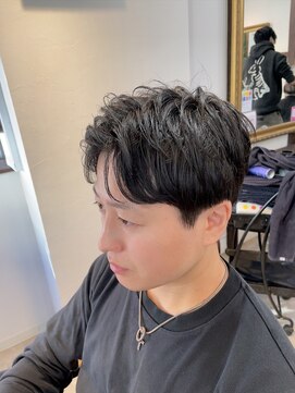 ネウィ サリュー 立川(newi saLyu) メンズカット/センターパート/眉カット/ニュアンスパーマ/韓国