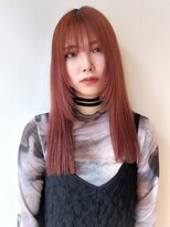 ザ ドッツ(THE DOTS) コーラルレッド 韓国ヘア 姫カットレイヤー レイヤーカット 20代