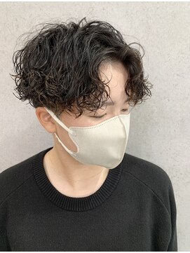 ミクマル(micmal) 20代30代40代くせ毛風パーマ丸みショート小顔カット抜け感