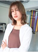 ANGELICA うる艶外ハネ カーキベージュ