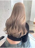 渋谷ミルクティーベージュハイトーンカラーヘーゼルベージュ30代