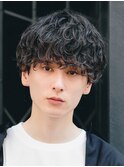 渋谷シャドウパーマメンズカットマッシュ外国人風パーマ30代