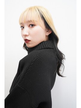 ユラギフロムユイマァル 水島店(YURAGI from YUIMARL) 20代30代ロングハイトーンデザインカラー岡山ブリーチ