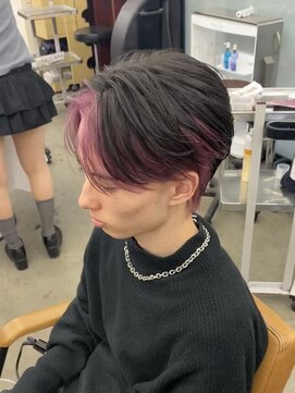 リップス 吉祥寺店 (LIPPS) 女子ウケ1位ピンクインナーカラーセンターパート