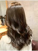 【横浜/横浜駅】透明感ダークブラウン◎艶ゆるウェーブ