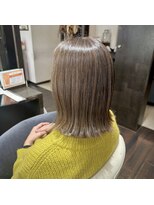 リジェール 高辻店 切りっぱなし/外ハネミディアム/ハイライト