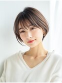 小顔カット大人かわいい/ベージュカラー