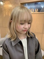 ヘアースペースブルーム プリュス 石橋店(HAIR SPACE BLOOM plus)&nbsp;顔まわりカット/ミルクティーベージュ/透明感/韓国ヘア