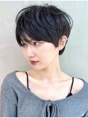 分け目なしショートショートヘアマッシュショート30代40代50代