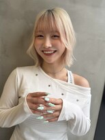 ロンドルーチェ 心斎橋(Lond luce)&nbsp;グレージュ×ハッシュカット［髪質改善/縮毛矯正/ボブ］