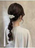 結婚式やパーティーに◎編みおろしスタイル