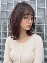ミュール ミュール(mur-mure) 外ハネミディ×透明感ブラウン
