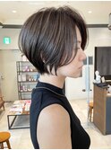40代50代60代小顔前下がりショート絶壁解消 松
