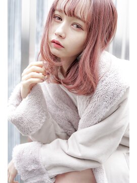 アマンドール(Aman D'or) 『可愛いだけじゃない...かも』くすみピンク×ワンカールミディ