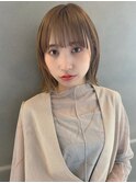 大人可愛い20代30代40代小顔マッシュボブ×ラテベージュ