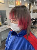 デザインカラー×ウルフカット