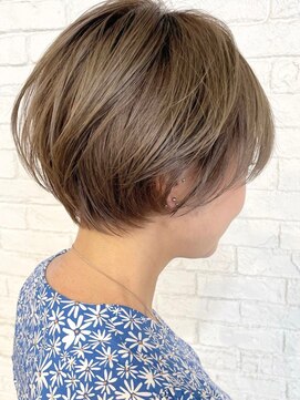 マフェ(mahae) 丸みショート×ラベンダーグレージュ