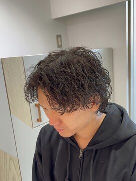 アース オーセンティック 高松レインボーロード店(EARTH Authentic) センターパート×波巻きウルフ