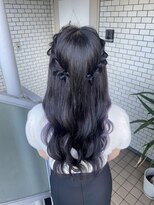 ハーフツイン　ハーフアップ　ライブヘア　イベントヘア