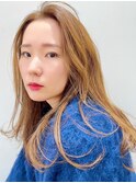 レイヤーロング フレンチカジュアル ミルクティーアッシュ