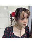10代20代30代/メッシュ/ヘアセット/個性的/デザインカラー