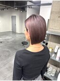 pink gray bob