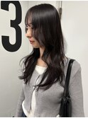 ロングレイヤーフェイスレイヤー前髪艶髪
