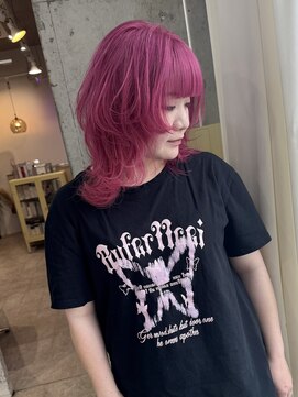 ラニヘアサロン(lani hair salon) ピンクカラー/ウルフカット/レイヤー/デザインカラー/ブリーチ