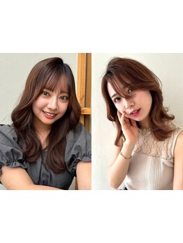 トレンドのレイヤーカットで似合わせ仕上げ◎長さそのままでも計算された顔まわりカットで小顔見えが叶う☆