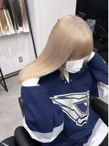 アース コアフュールボーテ 諏訪店(EARTH coiffure beaute)&nbsp;ホワイトブロンド_ダブルカラー_ホワイトグレージュ
