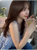 顔周りレイヤーカットべージュカラーくびれレイヤーカット