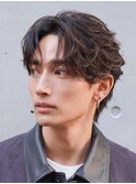 メンズパーマフェザーパーマシャドウパーマセンターパートゆるめ