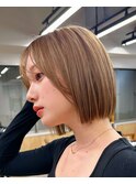 重たく見えないパツッとボブ