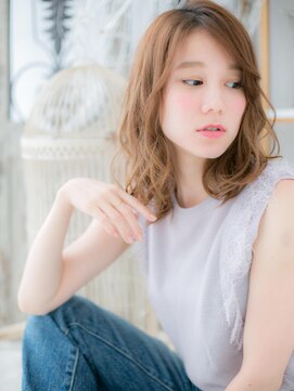 カバーヘア 上尾西口店(COVER HAIR) くせ毛風カールのフェミニンふわミディa