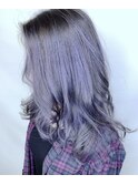 【個性派オシャレ】沖縄派手髪×ブルーバイオレットカラー