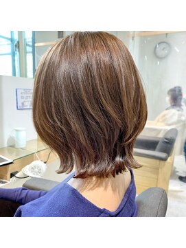 ルディー バイ ヘアーポケット(rudii by HAIR POCKET) ウルフボブ×オレンジベージュ