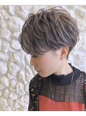 Moana豊中曽根#ハンサムショート#ベージュ#パーマ