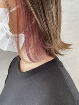 カノエ 博多ミスト店(canoe)&nbsp;切りっぱなしボブ×インナーカラー／諸岡・井尻・春日