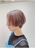 大人可愛い◎ピンクベージュハンサムショート