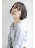 グレージュカラー/シルキーベージュ/斜めバング/銀座/髪質改善