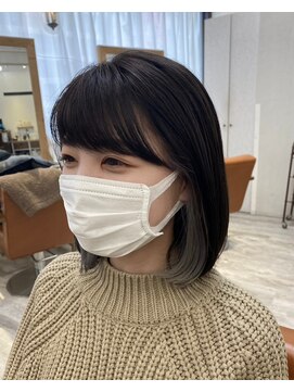 ラゴム 池袋(LAGOM) 切りっぱなしボブ/美髪/ピンクブラウン[池袋/髪質改善]