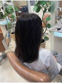 赤み消しカラー×毛先整えカット×オリーブカラー