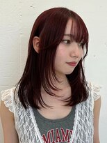 ジルスタジオ(JILL STUDIO) JILL STUDIO ダークレッド×レイヤースタイル