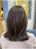 大人可愛い垢抜けヘアイルミナ艶カラー柔らかブラウン