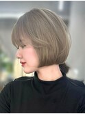 【yuuka 】ハイトーンボブ 韓国ボブ レイヤーボブ