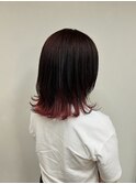 《TOPHAIR 中庄店/きゃん》ウルフ×春ピンク