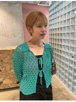 オムズポカ 栄矢場町店(OM's poka)&nbsp;耳掛けショート/ミルクティーベージュ