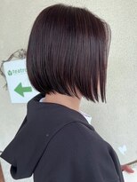 ティアトロアンドリミテバイティアトロ(teatro&limite by teatro)&nbsp;切りっぱなしボブ 美髪 ラベンダーベージュ ボブ 透明感カラー