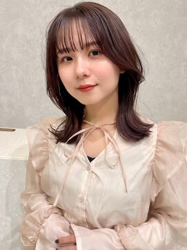 アッシュ 中野店(Ash) イメチェン/似合わせカット/フルバング／レッドブラウン/中野