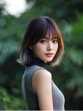 ロッソ ヘアアンドスパ 谷塚店(Rosso Hair&SPA) 前髪顔まわりカット/外ハネボブ/丸みボブ/ショートボブ